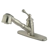 Satin Nickel Single Handle Pull-out Kitchen Faucet