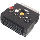 CABLEDUP Scart Adapter Switchable Plug to Socket+s video & composite
