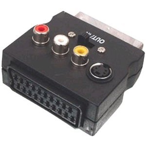 CABLEDUP Scart Adapter Switchable Plug to Socket+s video & composite