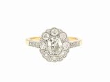 Filagree Diamond Ring in Platinum and 18 Karat Gold by Lucie Campbell