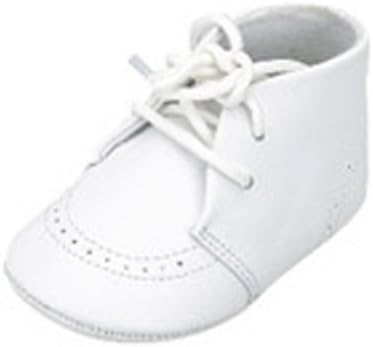 Infant Baby Boys White Christening Soft Sole Crib Shoes Size 3