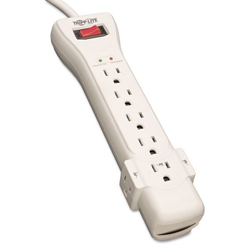 Tripp Lite Products - Tripp Lite - Protect It! Surge Suppressor, 7 Outlets, 7ft Cord, 2350 Joules - Sold As 1 Each - Shields electronics from surges and line noise. - Works with transformer plugs. - Diagnostic LED.