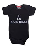 Babygags Boob Man Bodysuit in Black 3-6 Months