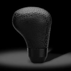 Momo Anatomic Short Black Leather Gear Shifter Shift Knob