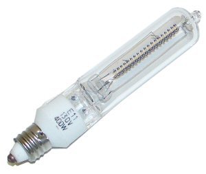 400 watt 130 volt Miniature Candelabra E11 Base Clear Incandescent Halogen Light bulb