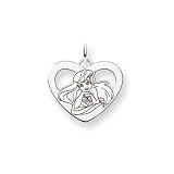 Disney's Ariel Heart Charm in Sterling Silver