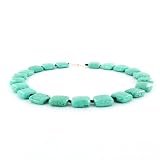 7 + 1 Inch Extension Square Turquoise Knotted Bracelet