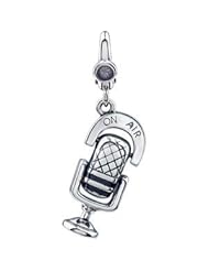 Sterling Silver Microphone Charm