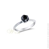 STUDIO 925: *BLACK DIAMOND 1 CT SOLITAIRE RING*