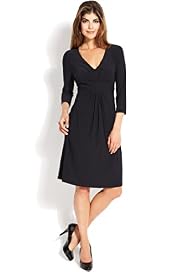 Jersey ¾ Sleeve V-Neck Sunray Dress