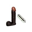 Doc Johnson Vac-U-Lock 6" Realistic Black Dildo Adult Sex Toy Kit