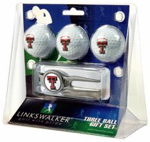 Texas Tech Red Raiders 3 Ball Golf Gift Pack With Kool Tool