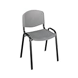 IMAGE OF Safco Stack Chairs in Charcoal (Set of 4)