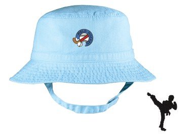 Embroidered Infant Bucket Cap with the image of: martial art figure