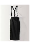 Newport News High-waist suspender pencil skirt