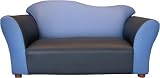 Product details for Wave Kids Sofa by Fantasy Furniture - Navy / Blue Leather