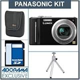 Panasonic Lumix DMC-ZS5K Digital Camera Kit - Black - with 4 GB SD Memory Card, Camera Case, Table Top Tripod