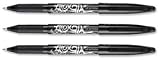 Pilot FriXion Rollerball Pen with Eraser and Rewriter 0.7mm Tip 0.4mm Line Black Ref 224101201 [Pack 12]