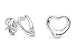 V-78 HEART STUDS , T- designer Inspired Sterling Silver Open Heart Stud Earrings, 12mm wide , the Utopia collection©