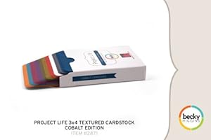 Project Life 3 x 4 Textured Cardstock - Cobalt Edition