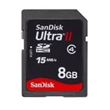 SanDisk SDSDRH-008G-A11 Ultra II 8GB/15MB SDHC Card (Black)