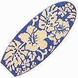 Surfboard Rug / Floral / Blue