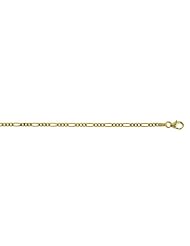 CleverEves 14Kt Yellow Gold Figaro 2.4mm Anklet