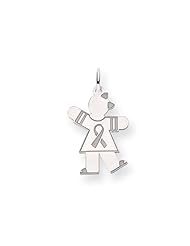 14k White Gold Kid Charm