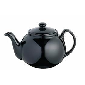 Kitchen Craft Coloured Pottery Teapot 6 Cup 1.1l - Black