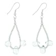 Handmade Agate, Glass & Silver Earrings
