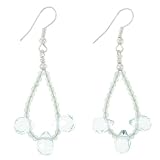 EXP Handmade Agate, Glass & Silver Earrings