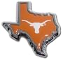 University of Texas Longhorns "Orange State Shape Longhorn" Color & Chrome Plated Premium Metal Car Truck Motorcycle NCAA College Emblem