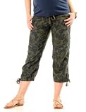 Motherhood Maternity: Under Belly Poplin Cargo Pockets Maternity Crop Pants