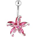 Passion Pink STARFISH Belly Ring