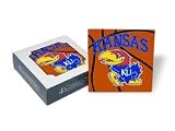 Set of 4 Ceramic Coasters (4x4) Jayhawks Basketball Coaster Set Kansas Jayhawks Beverage Drinkware