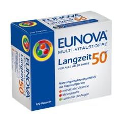 Eunova Multi-Vitalstoffe Langzeit 50plus, 120 Kapseln, 1er Pack (1 x 77 g)