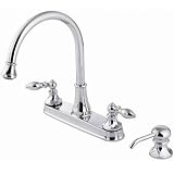 Price Pfister T536-EBC Catalina Kitchen 3-hole, with Pull-Out Sprayer, Metal Lever Handles, Polished