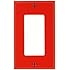 Leviton 80401-NR 1-Gang Decora/GFCI Device Decora Wallplate, Standard Size, Thermoplastic Nylon, Device Mount, Red