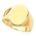 Jewelry : 14K Yellow Gold Men's Signet Mounting With Brush Finished Top