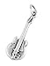 Sterling Silver One Sided Bass Guitar Charm