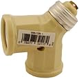 Leviton 128-I 15-Amp 660-Watt Twin Light-Socket Adapter, Ivory