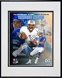Warren Moon 2006 Hall Of Fame Legends Composite Double Matted 8 X 10 Photograph in a Black Anodized Aluminum Frame