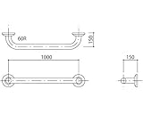 補助手摺(樹脂被覆付)ﾍﾞｰｼﾞｭ SK-290RJ-100150　　新協和
