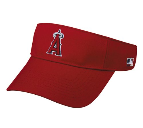 MLB ADULT Los Angeles ANGELS Home RED VISOR Adjustable Velcro TWILL New