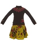 Catimini *Spirit Ethnique* Chocolate Embrodiered Top and Layered Skirt Set