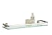 Organize It All Wall Mounting Glass Shelf with Nickle Finish and Rail