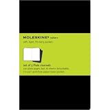 Set of 3 Plain Black Notebook Moleskine X-LARGE Book CAHIER journal