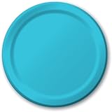 Creative Converting Touch of Color 24 Count Paper Lunch Plates, Bermuda Blue