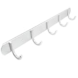 Amico Bathroom Aluminium 5 Hooks Rack Towel Clothes Wall Hanger