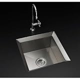 KOHLER K-3391-NA Poise 18-Inch X 18-Inch Single Basin Undercounter Sink